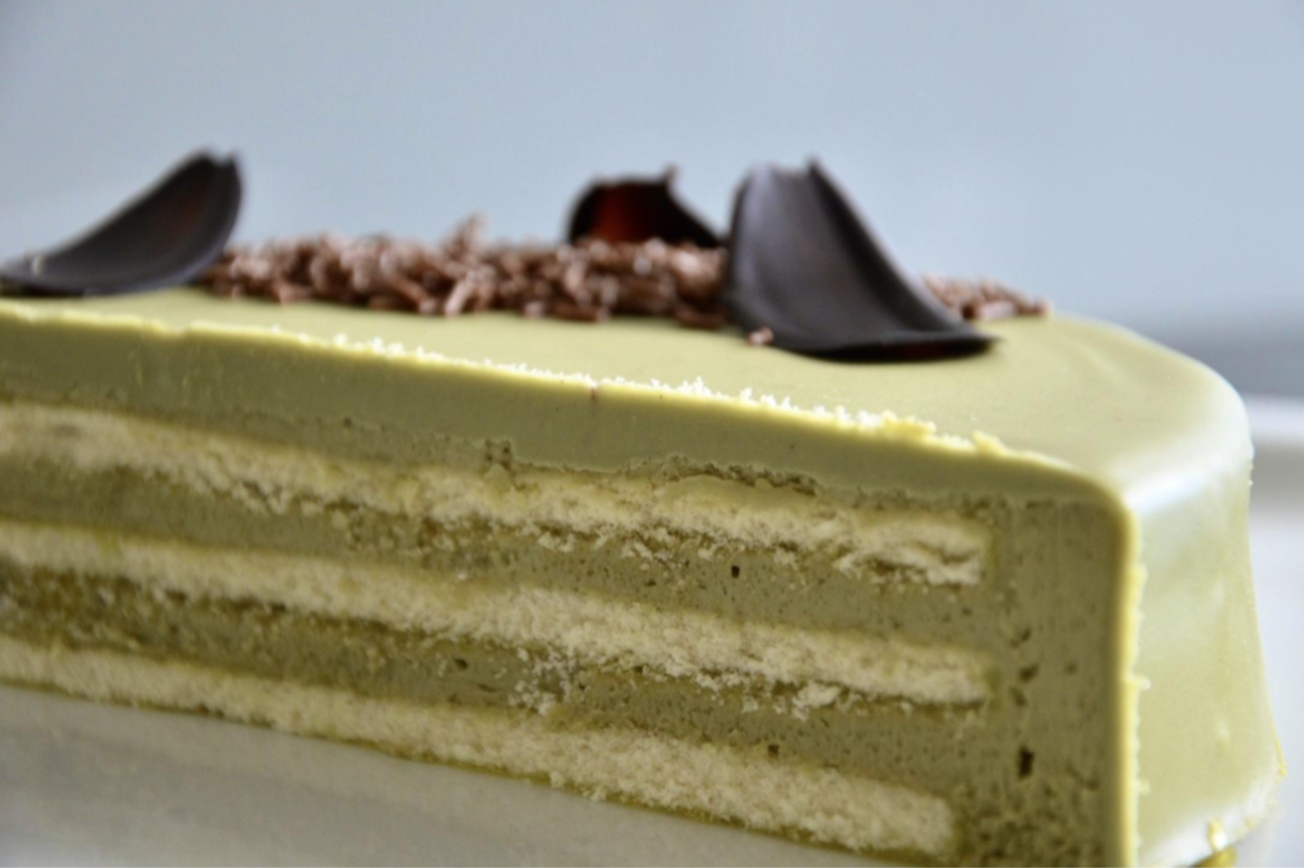 Torta Pan di Spagna con Chocoglass Pistacchio